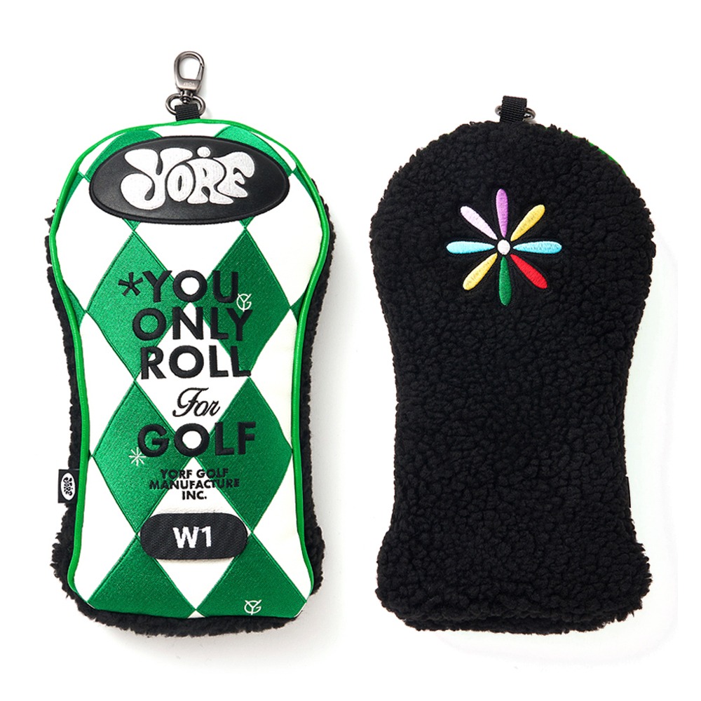 YORF 22 ARGYLE GREEN HEAD COVER DRIVER