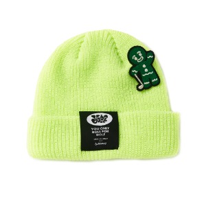 YORF COLORED SHORT BEANIE FLUORESCENT GREEN